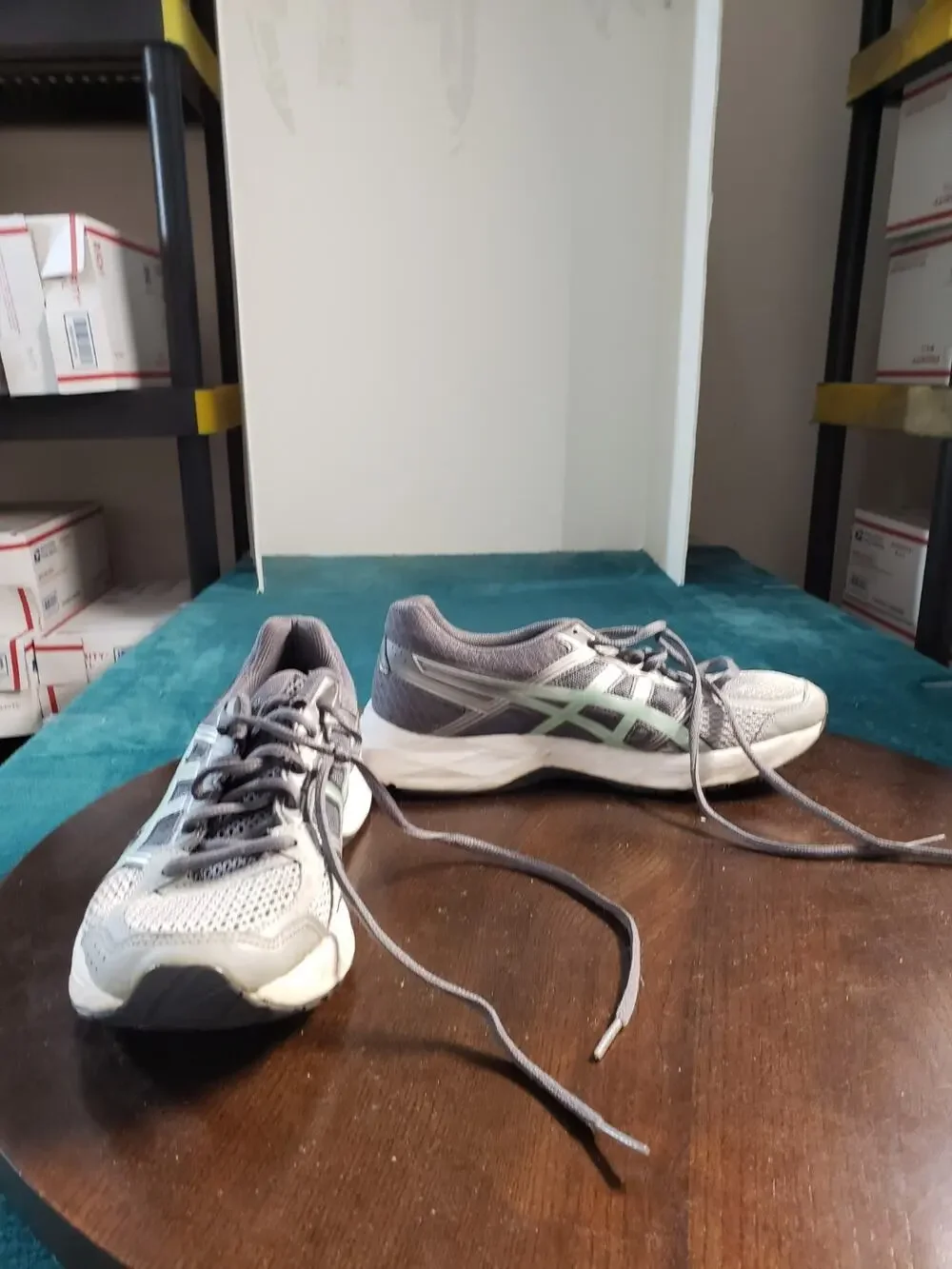 ASICS Gel Contend 4 Shoes Size 8 Womens Gray Running Gym Marathon Training T765N